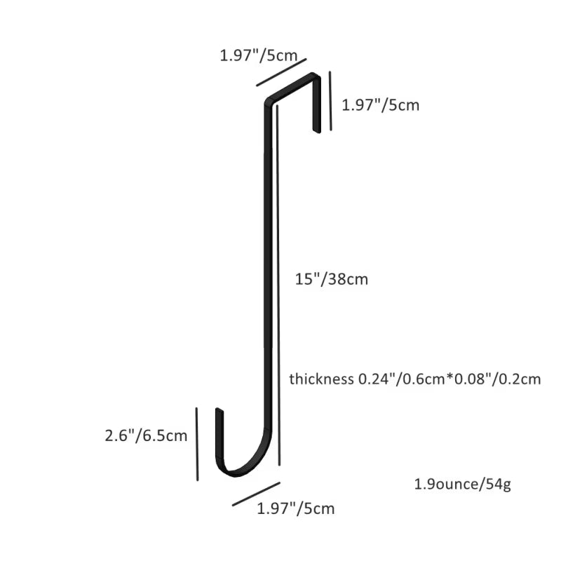 Door Hook Hangers Removable Storage Rack Organizer for Christmas Wreath Coat Bag Christmas Easter Wreath Front Door Hanger
