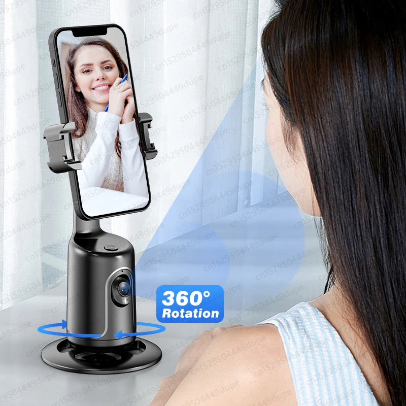 360 Rotation Gimbal Stabilizer for Cellphone AI following Face Tracking Desktop Gimbal PTZ for Tiktok Smartphone Live P01 Pro