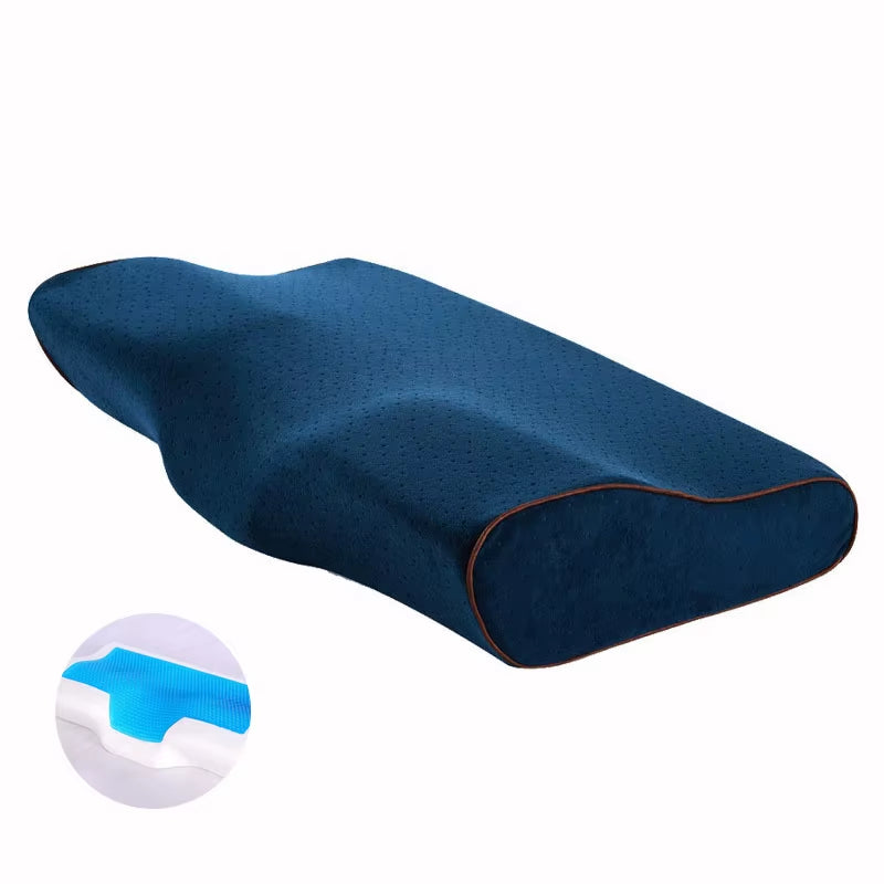 Butterfly Shaped Memory Foam Pillow Cooling Gel Bed Pillow Cervical Protect Orthopedic Pillows for Sleeping Home Bedding 50X30Cm