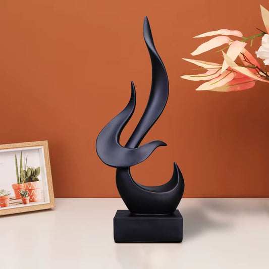 Creative Flame Bird Statues Abstract Sculpture Desk Ornament Vintage Gift Study Office Home Interior Decoration