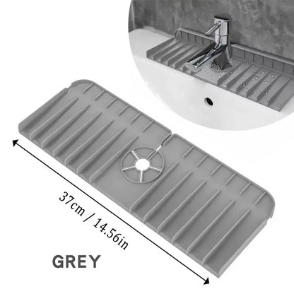 Sink Anti-Spray and Drain Water Retaining Pad Silicone Faucet Splashproof Water Pad Absorbent Pad Bathroom Kitchen Accessories