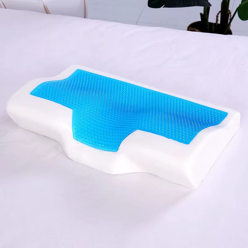 Butterfly Shaped Memory Foam Pillow Cooling Gel Bed Pillow Cervical Protect Orthopedic Pillows for Sleeping Home Bedding 50X30Cm