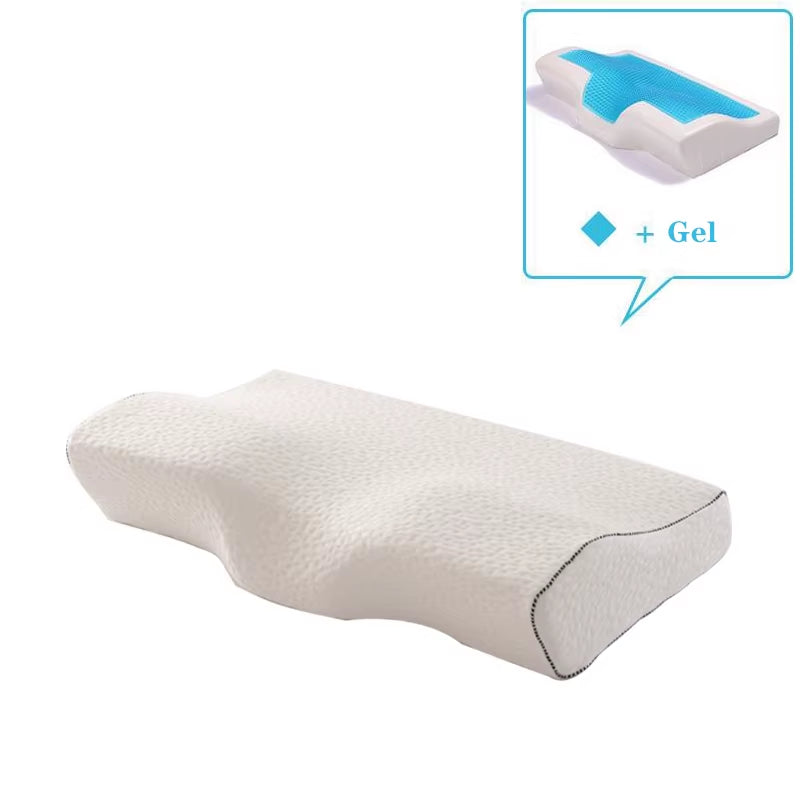 Butterfly Shaped Memory Foam Pillow Cooling Gel Bed Pillow Cervical Protect Orthopedic Pillows for Sleeping Home Bedding 50X30Cm