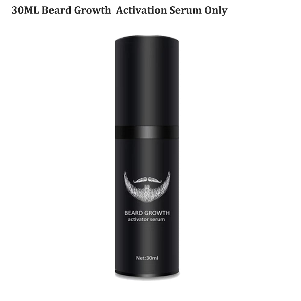 Beard Growth Kit for Men Facial Hair Growth Enhancer Thicker Oil with Massage Comb Micro Roller Nourishing Serum Beard Care