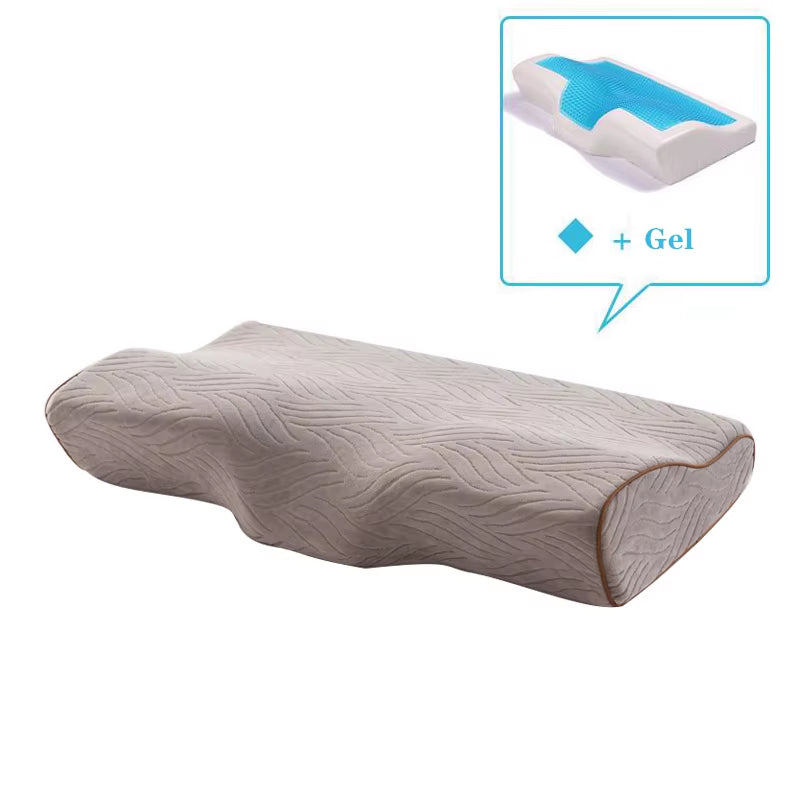 Butterfly Shaped Memory Foam Pillow Cooling Gel Bed Pillow Cervical Protect Orthopedic Pillows for Sleeping Home Bedding 50X30Cm