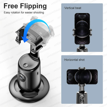 360 Rotation Gimbal Stabilizer for Cellphone AI following Face Tracking Desktop Gimbal PTZ for Tiktok Smartphone Live P01 Pro